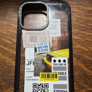 Casetify iPhone 15 Pro Max Impact Case. Clear with NY Graphic.